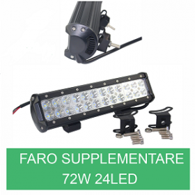 FARO SUPPLEMENTARE AUTO/BARCA 12V 24 LED 72W IP67